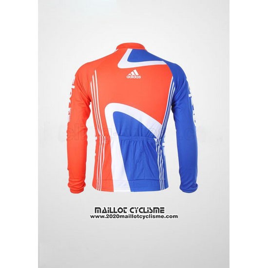 2012 Maillot Ciclismo Sky Champion Regno Unito Orange et Bleu Manches Longues et Cuissard